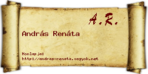András Renáta névjegykártya